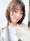 レイヤーボブ×ブリーチなしカラー小顔カット韓国風20代30代