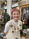コーラルピンク×ベリーショート