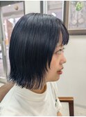 レイヤーボブブルージュ外ハネボブイルミナカラー