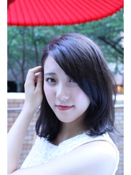 コマ(coma) 【coma中野】斜め前髪長めで作るレイヤーロブ