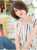 アシンメトリー小顔クリアカラー前下がりボブf大宮20代30代40代!