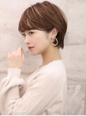 大人かわいい小顔前下がりスリークボブローライト20代30代40代