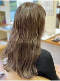 ロングゆるふわ波ウエーブ/プラチナグレージュ