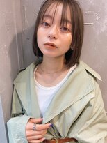 パーク(PARK)&nbsp;【PARK】カーキベージュ×ナチュラルフェザーボブ