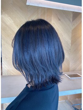 エイト 沖縄豊崎店(EIGHT toyosaki) お客様スナップ☆  ハイライトで作るディープブルー