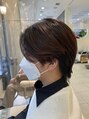 グラム 芝浦店(GLAM) 襟足長めのセンターパートでトレンドヘアに！