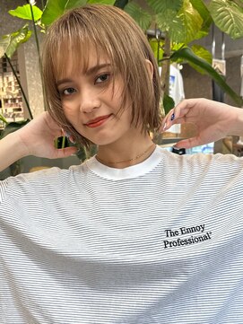 サンク 原宿 表参道(cinq) ダメージレスなブリーチカラーで作るベージュカラー