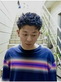 メンズショート×ニュアンスパーマ