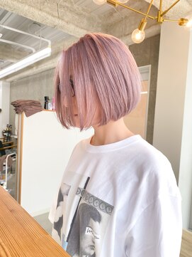 メルシー 福岡天神店(Merci) ピンクベージュ☆ボブ