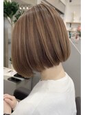 スッキリボブ 似合わせカット メルティカラー サラツヤ
