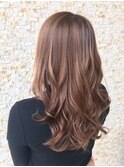 ブラウンミックス巻き/レイヤーカット◎30代40代50代