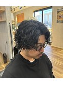 波巻きパーマ