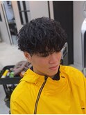 波巻きパーマ