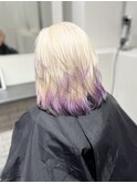 ホワイト/ブロンド/ブリーチ/ラベンダー/ブラック/ウルフカット