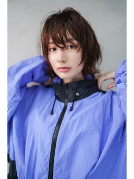 ギークス(GEEKS) 【GEEKS渋谷】マッシュウルフ/ピンクブラウン/小顔/ブリーチなし