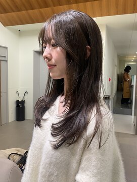 ローレンアオ(LOREN AO) レイヤーロング/オリーブベージュ/ブラウンカラー/イルミナ