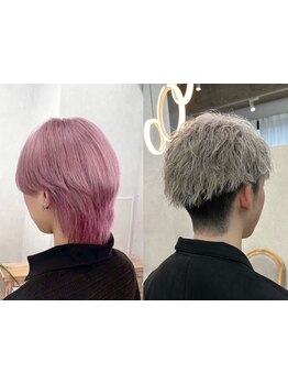 ハイトーンブリーチ/グレイカラーなどバリエーション豊富！学生～ビジネスマンまで幅広いデザイン提案