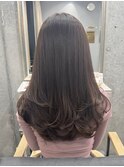 ワンカールレイヤーカット★グレージュカラー