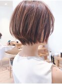 Say.ショートショートボブ丸みショートヘーゼルグレージュ表参道