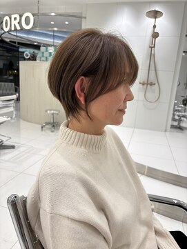 大人可愛い20代30代40代小顔ひし形ショートボブ丸み前下がり