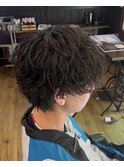 波巻きシャドウパーマ_メンズカット_メンズパーマ