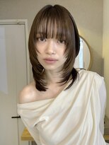フォト 新宿三丁目(foto)&nbsp;小顔見え顔まわりミディアムレイヤー