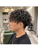 リバースセンターパートXニュアンスパーマXニュアンスウルフ