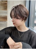 大人丸みフレンチショートニュアンスパーマ丸顔K20260611