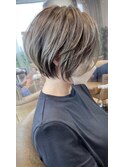 30代/40代/50代◎絶壁解消/白髪ぼかし/大人小顔ショート[荒砂]
