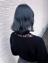 セットアップ 岡山北長瀬店(SET-UP) 暗めカラーブルーブラック ダブルカラー 髪質改善