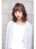 20代30代大人可愛いボブウェーブパーマショコラブラウン奈良清水