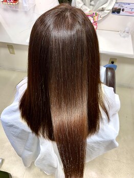 ヘアメイク ウエニ 上本町(HAIR MAKE UE2)の写真/<谷町六丁目>ダメージレスに理想のストレート『縮毛矯正』柔らかな仕上がり♪オーガニックカラーも◎