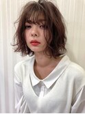 グランジボブ　ボブパーマ　フレンチカジュアル