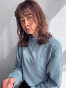 クラン(clan) 大人かわいいココアブラウン/フリンジウェーブ