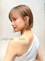 アフロートリノ(AFLOAT Leino)&nbsp;【修】20代30代40代◎透明感カラー×韓国切りぱなしボブ