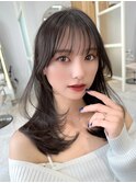 ワンカールで可愛い質感　似合わせレイヤー　顔まわりカット