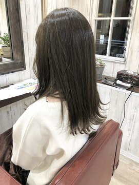 アムール 二子玉川(Amour) 透明感カラー！艶髪オリーブベージュ　くびれミディ