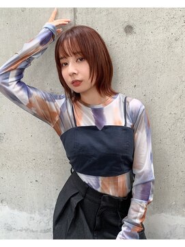 シー(Ciii) stylist イケダ>>ナチュラルウルフ×オレンジブラウン