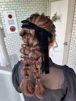 フェリーチェ(Felice)&nbsp;編みおろし ポニーテール ツインポニー ツインアレンジ ベロア