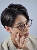 ツーブロック×アップバング