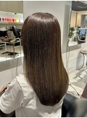 オリーブブラウン セミロング10代/20代/30代