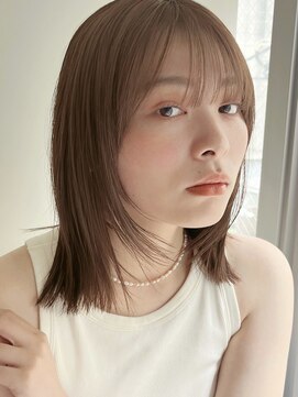 ローネス ギンザ(LONESS ginza) ぱつっとミディアムに顔まわりレイヤーで小顔に◎