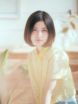 カバーヘア ブリス 川口(COVER HAIR bliss) 切りっぱなし丸みボブ前下がりヘルシースタイルtk2川口