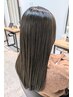 クオライン縮毛矯正＋カット＋最新カラー＋活性ケラチン処理剤付き￥12000