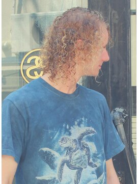 ジジバイワースホワイル(jiji by WORTH WHILE) アッシュブラックウルフマッシュパーマハイライト波巻きショート