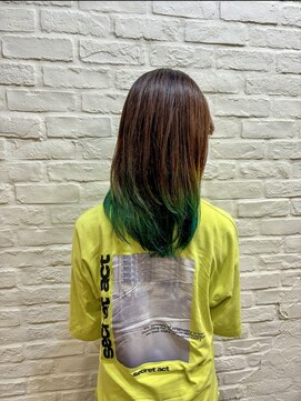 ウルハサロン(ULHA salon) 青緑×エンドカラー