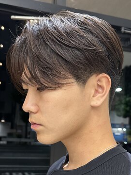 カルム(kalm) メンズセンターパートウルフセンターパートニュアンスパーマ襟足