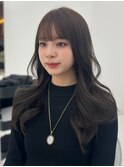 透明感グレージュ×小顔レイヤーカットでくびれ巻き