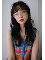 シータ(sheta)&nbsp;【sheta三畑】黒髪小顔なネビージュボブルフロングパーマ