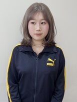 ニコフクオカヘアーメイク(NIKO Fukuoka Hair Make)&nbsp;[NIKO]ハイトーンカラー/ミルクティーベージュ/レイヤーボブ